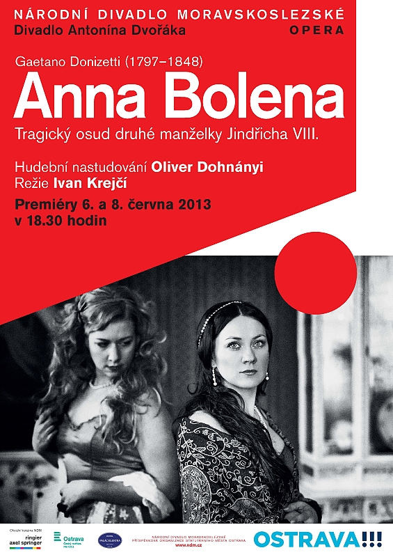 Plakát k operní inscenaci Anna Bolena